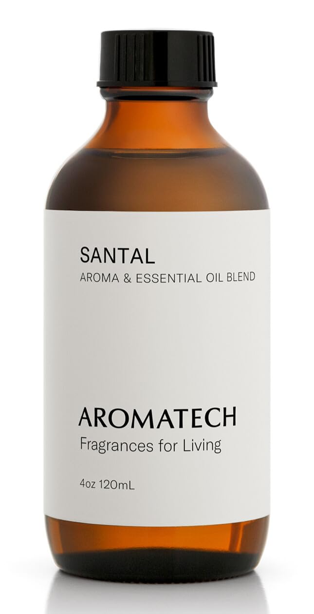 AromaTech Santal bottle pour reveals amber and vanilla notes for a welcoming home scent.