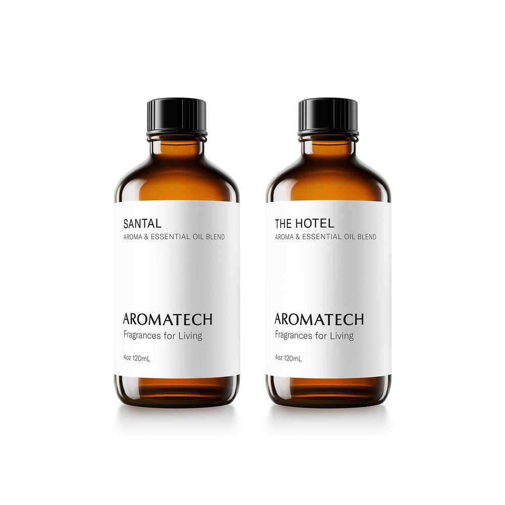 AromaTech Santal bottle pour creates warm, inviting ambience