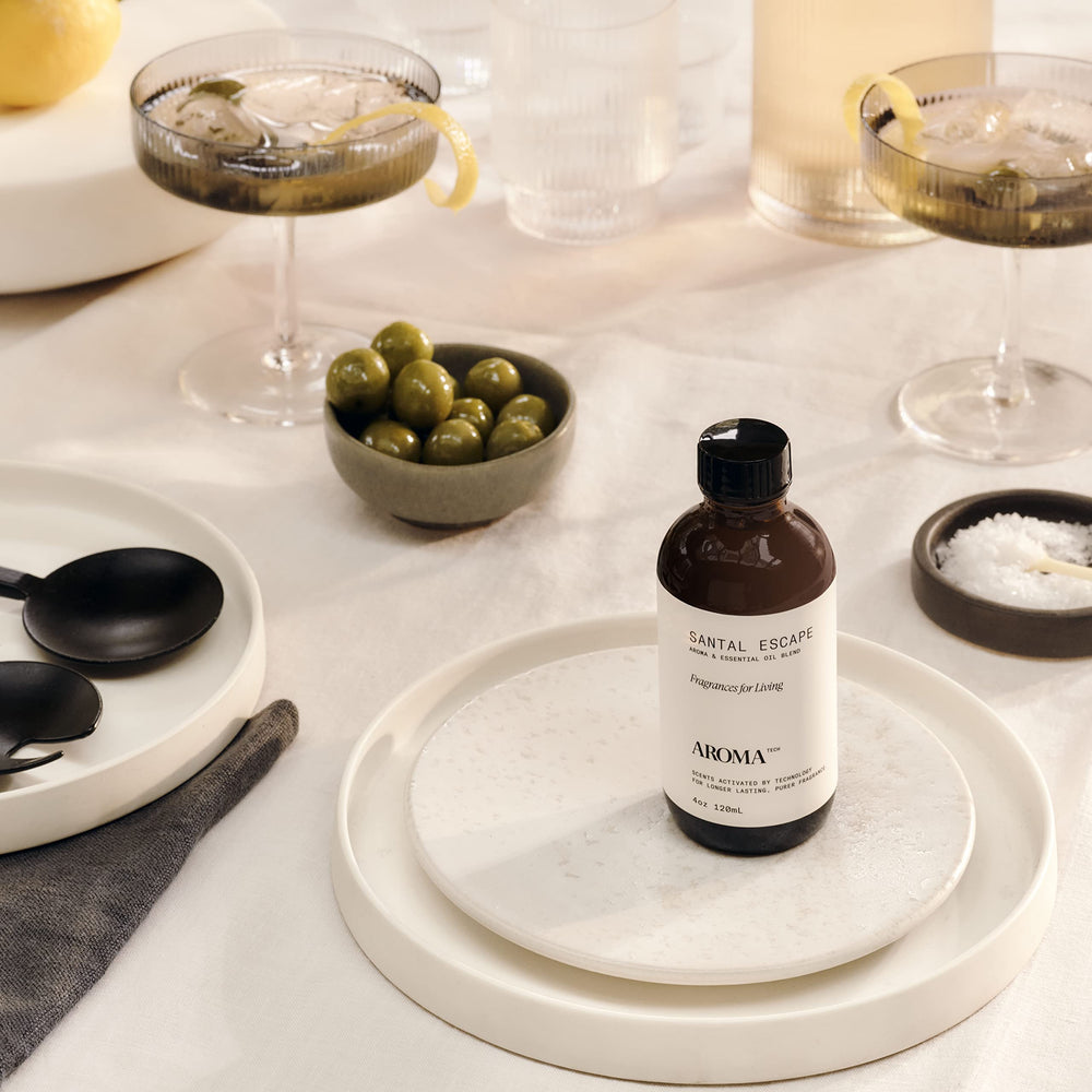 AromaTech Santal Escape coastal-ambience-scene evokes seaside sophistication