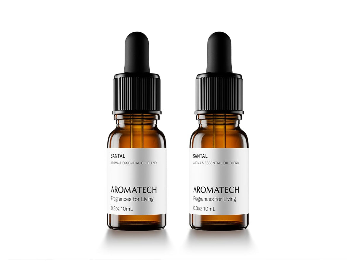 AromaTech Santal fragrance bottle for diffusers, creating a warm, inviting ambiance.