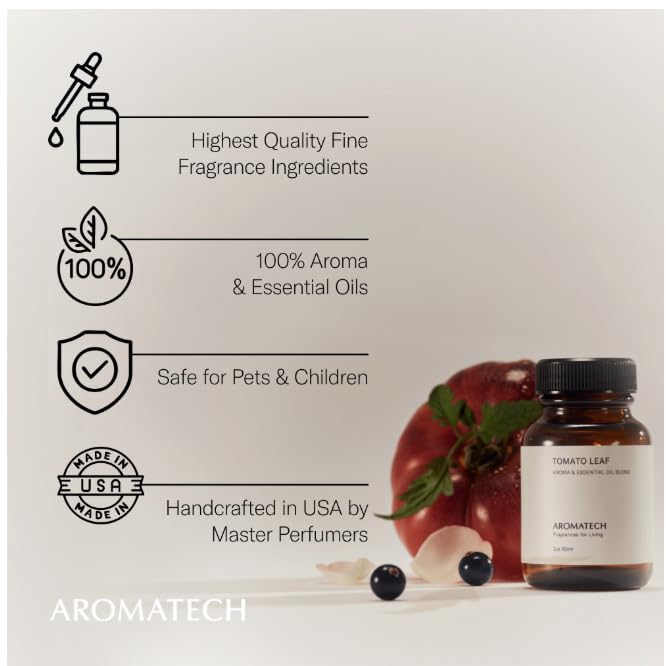 AromaTech Tomato Leaf mist diffusing into a bright living room