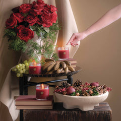 Aromatique The Smell of Christmas cozy living room scene enhances holiday comfort.
