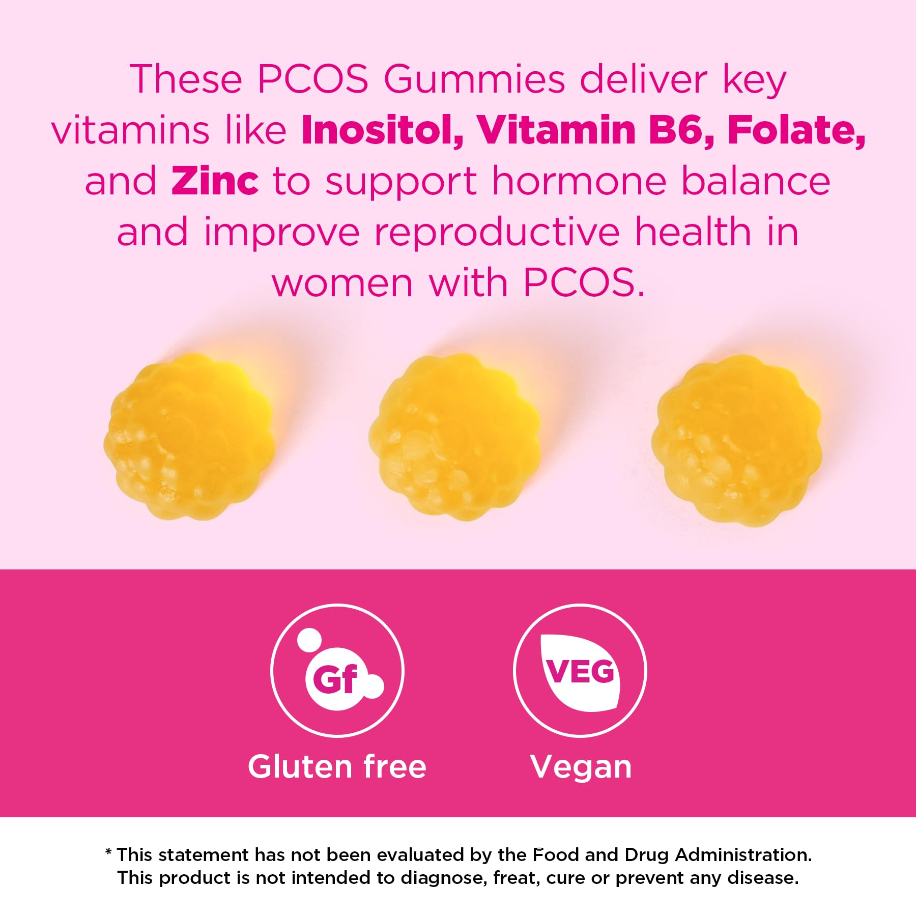 60-count bottle of Aromlife PCOS Gummies for a one-month routine.