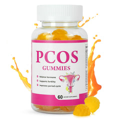 Aromlife PCOS Gummies orange bottle for easy daily hormonal balance support.