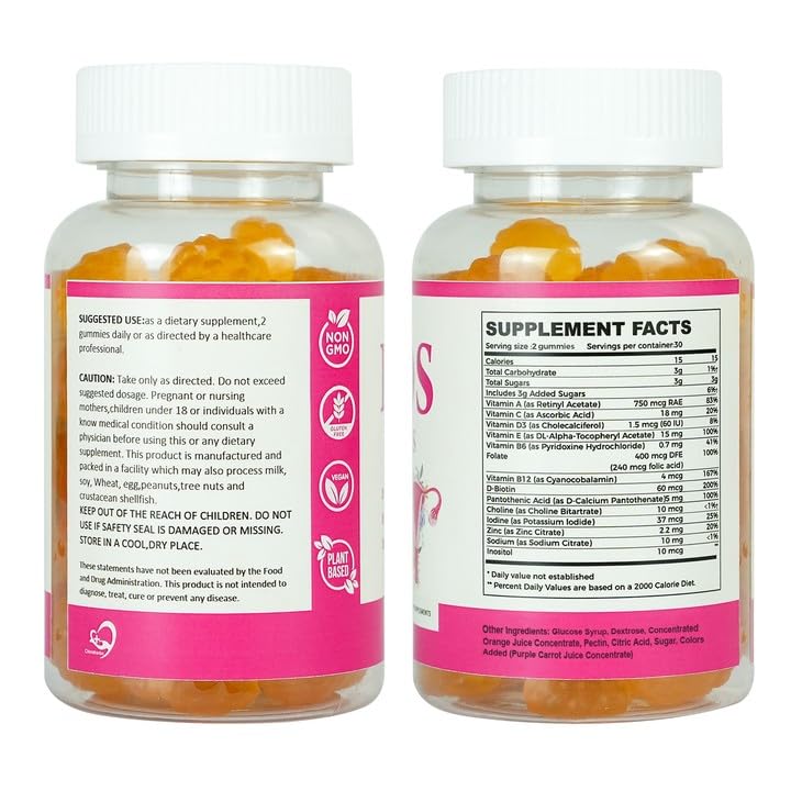 Non-GMO Aromlife PCOS Gummies label on packaging.