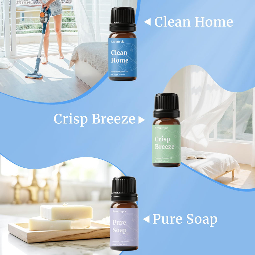 AROMTOPIA Crisp Breeze bottle delivers uplifting air.