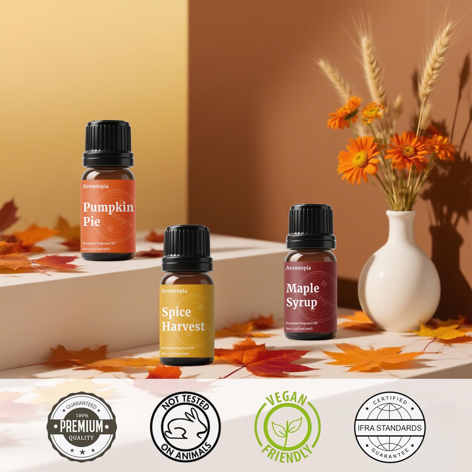 AROMTOPIA maple syrup 10ml bottle for warm diffuser scents.