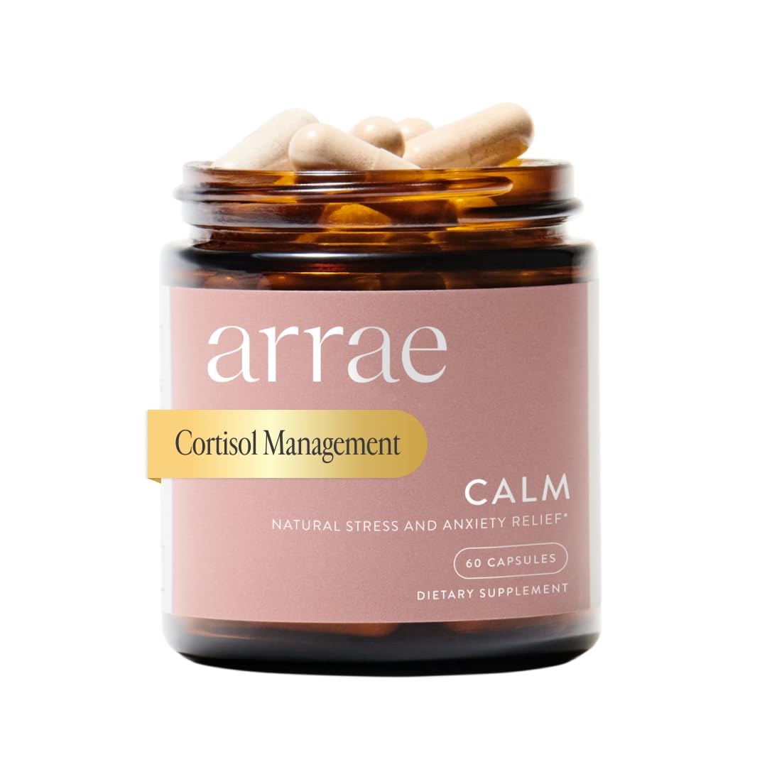 Arrae Calm capsules close-up for non-drowsy mood support