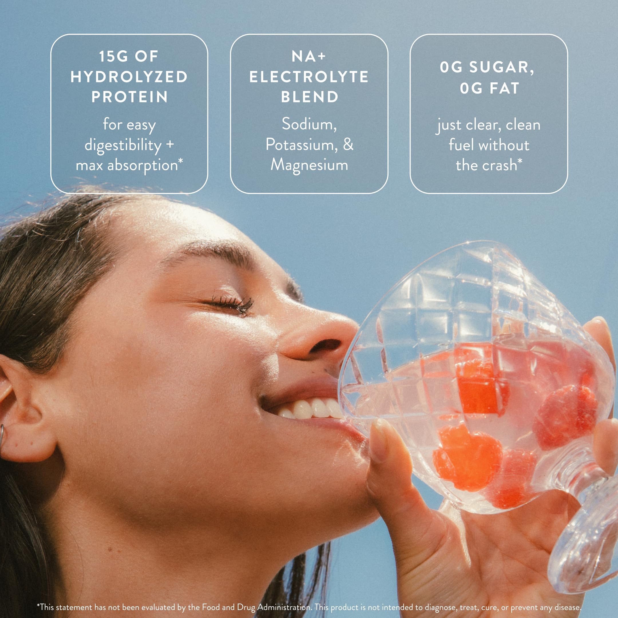 Arrae Clear Protein Raspberry Yuzu flavor, zero sugar and fat