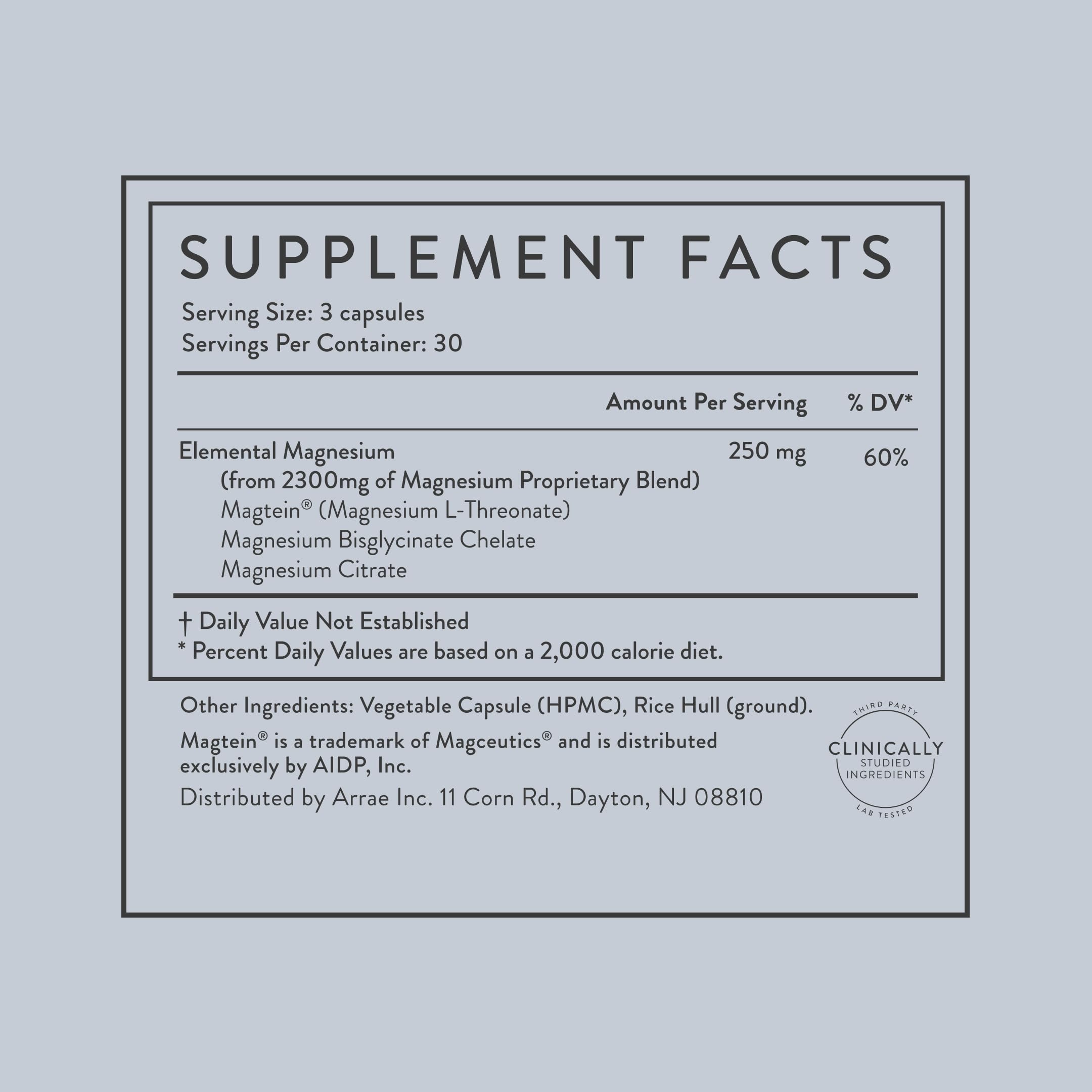 Arrae magnesium bottle on a desk for daily focus routine.
