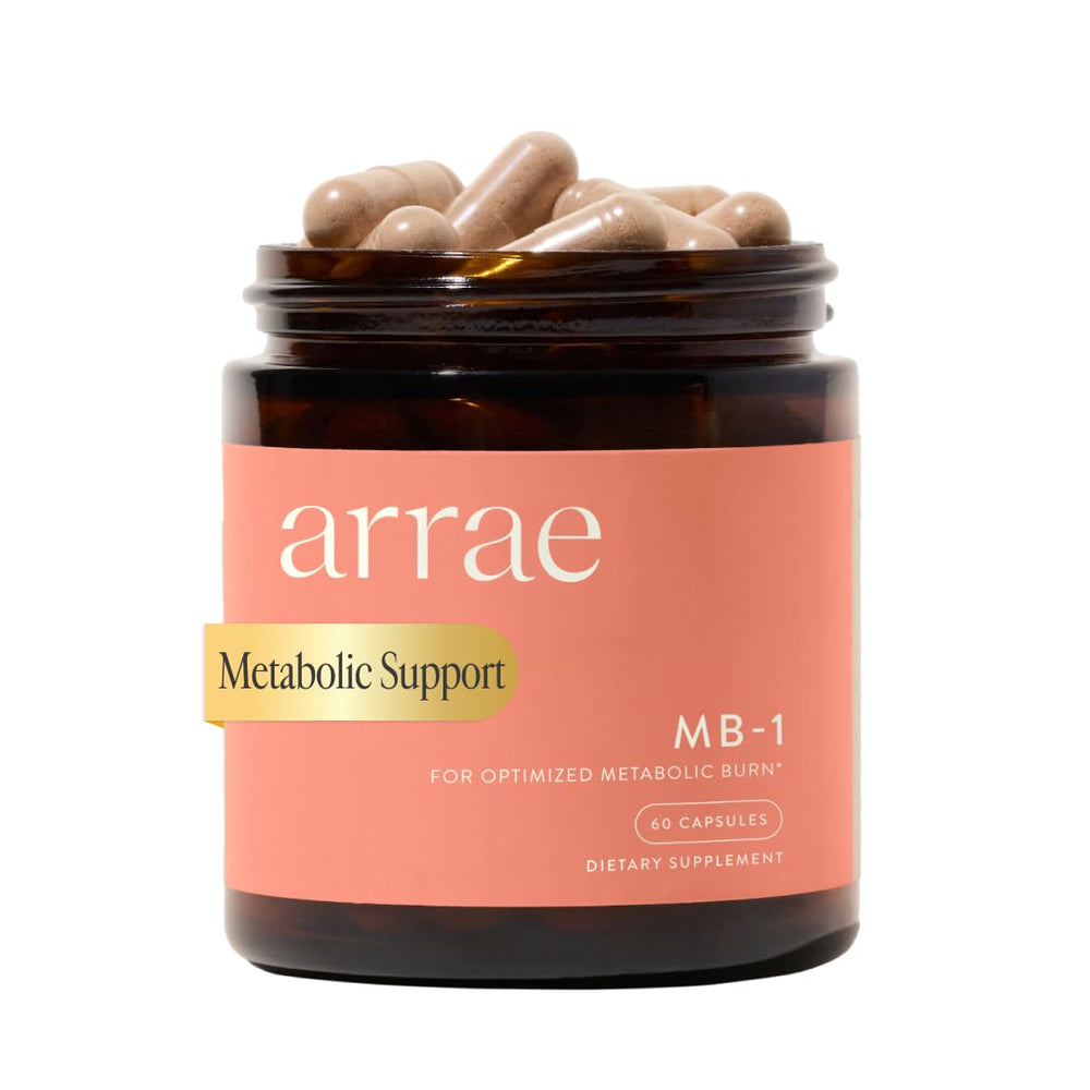Arrae MB-1 bottle close-up for convenient daily appetite support.