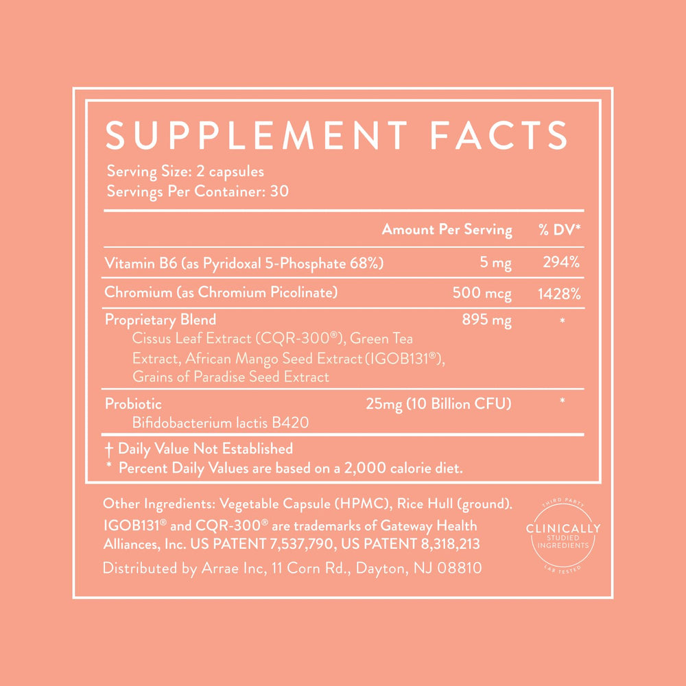 Arrae MB-1 unopened packaging signals ongoing metabolic wellness.