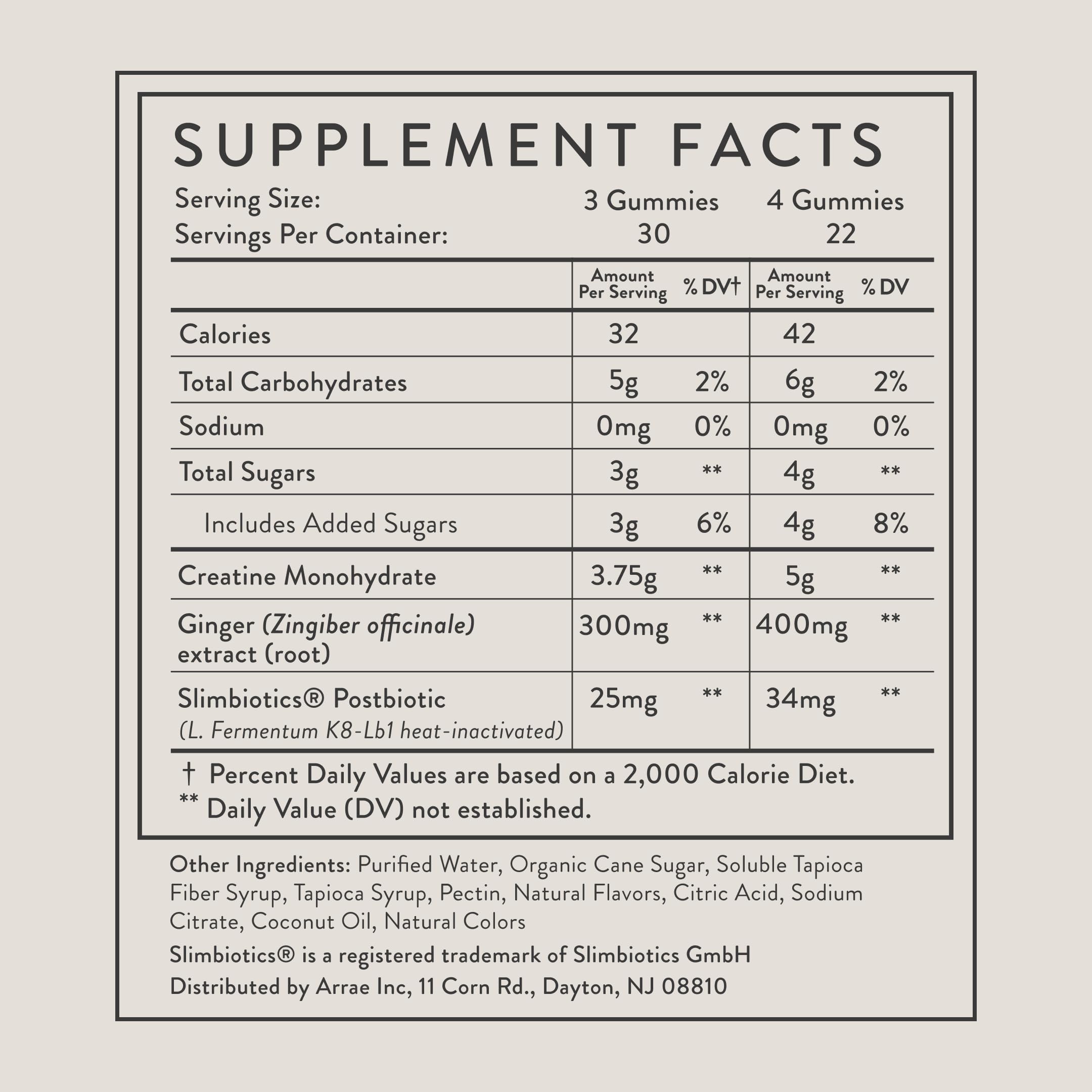 Arrae Tone Gummies daily-use bottle ready for women's workout routines