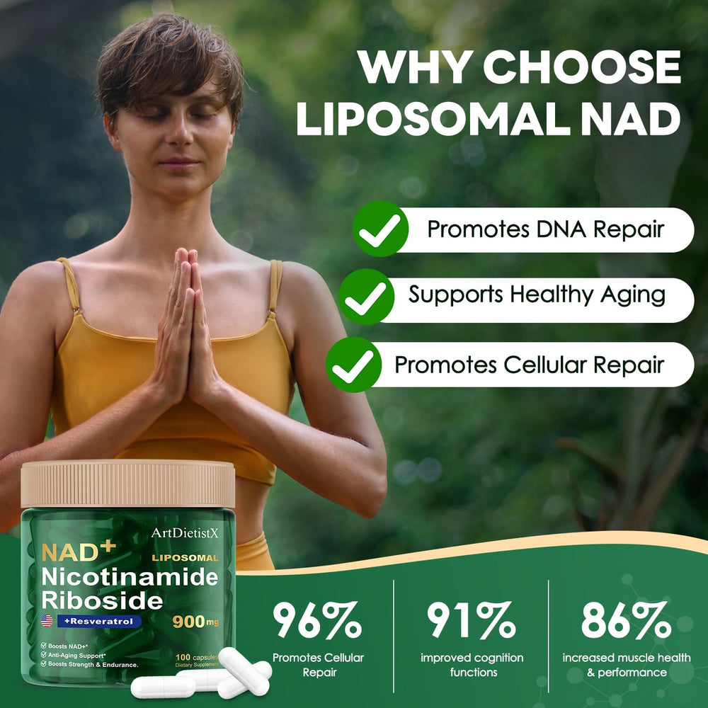 Liposomal NMN capsule from ArtDietistX for enhanced absorption.