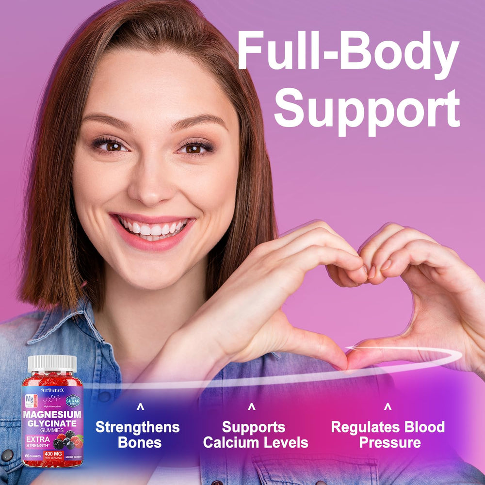 ArtDietistX bite-sized gummies shown for convenient everyday use.