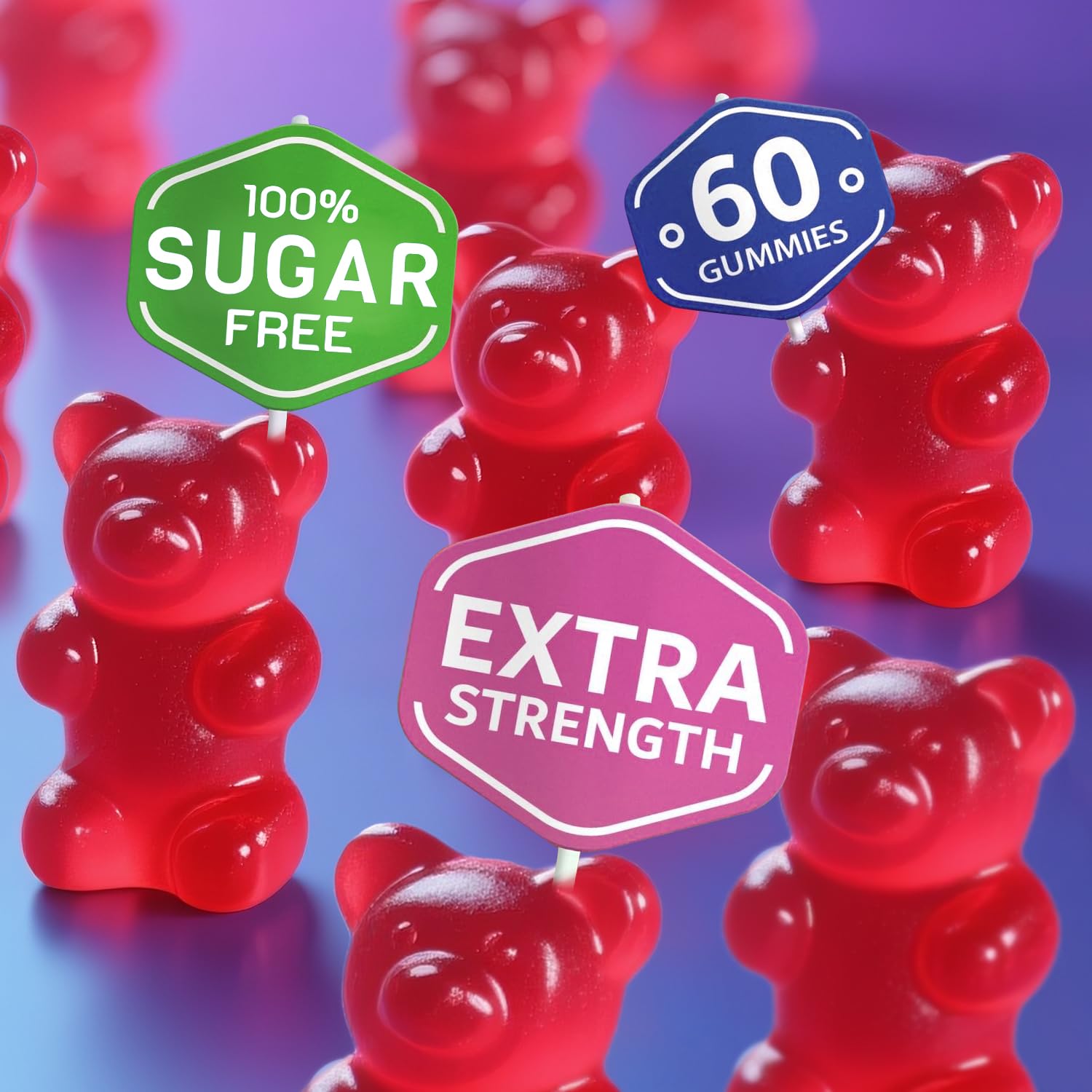 ArtDietistX gummies with zinc and vitamin B6 icons suggest immune and mood support.