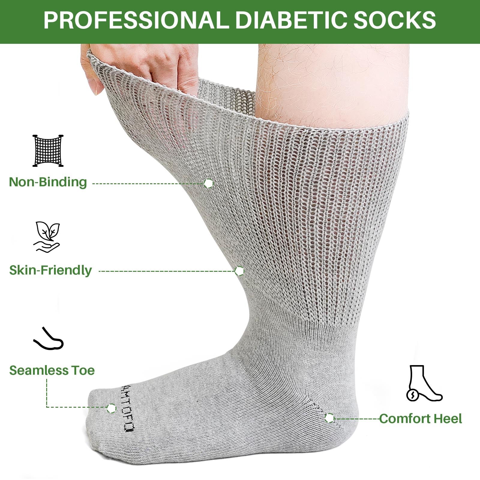 Artfasion bariatric edema socks provide wide calf fit with breathable fabric