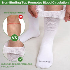 Artfasion bariatric socks provide wide coverage without constriction for mobility.