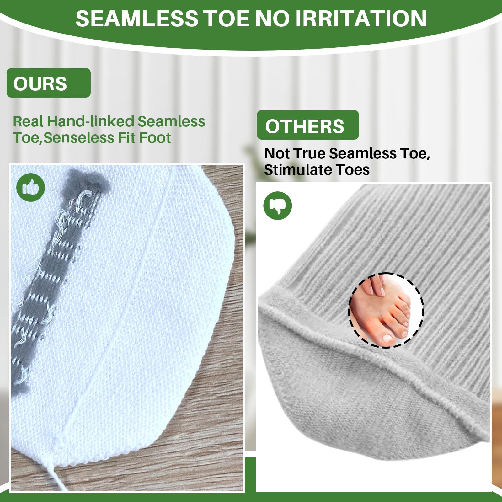Artfasion swollen feet socks breathable mesh keeps feet cool and dry.