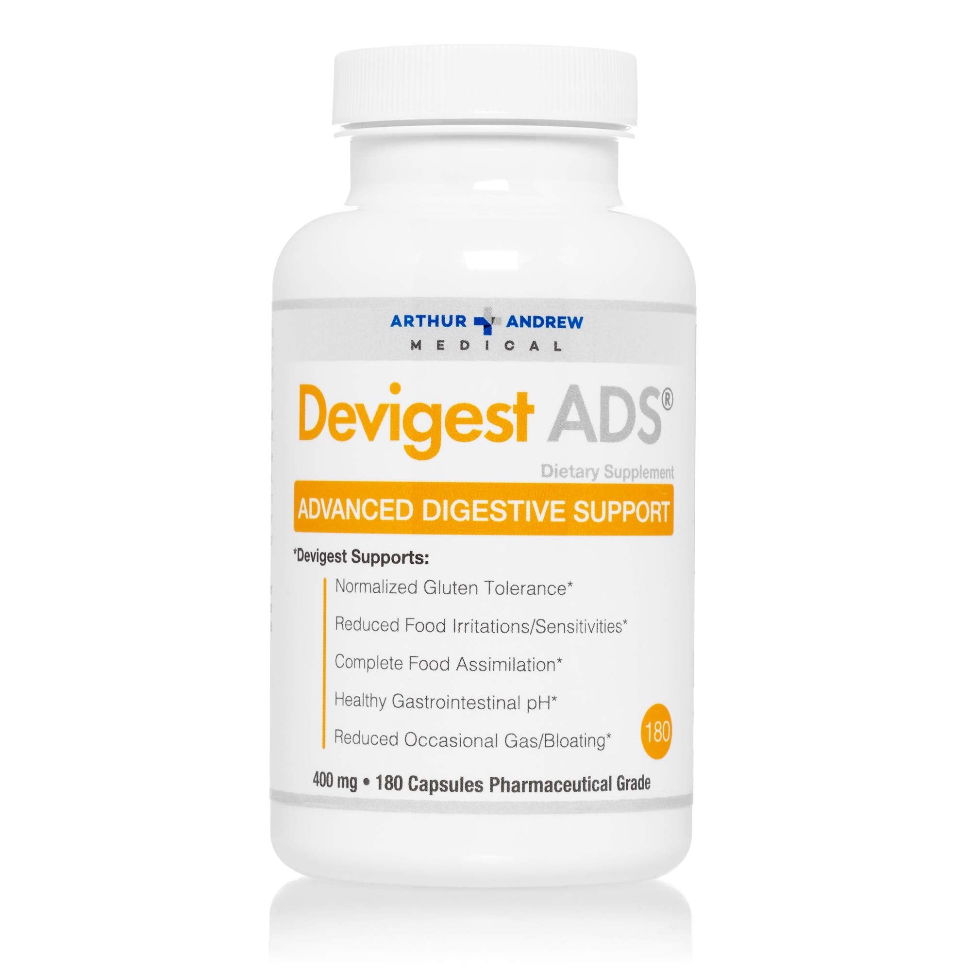Arthur Andrew Medical Devigest ADS usage guide: take with meals to reduce gas