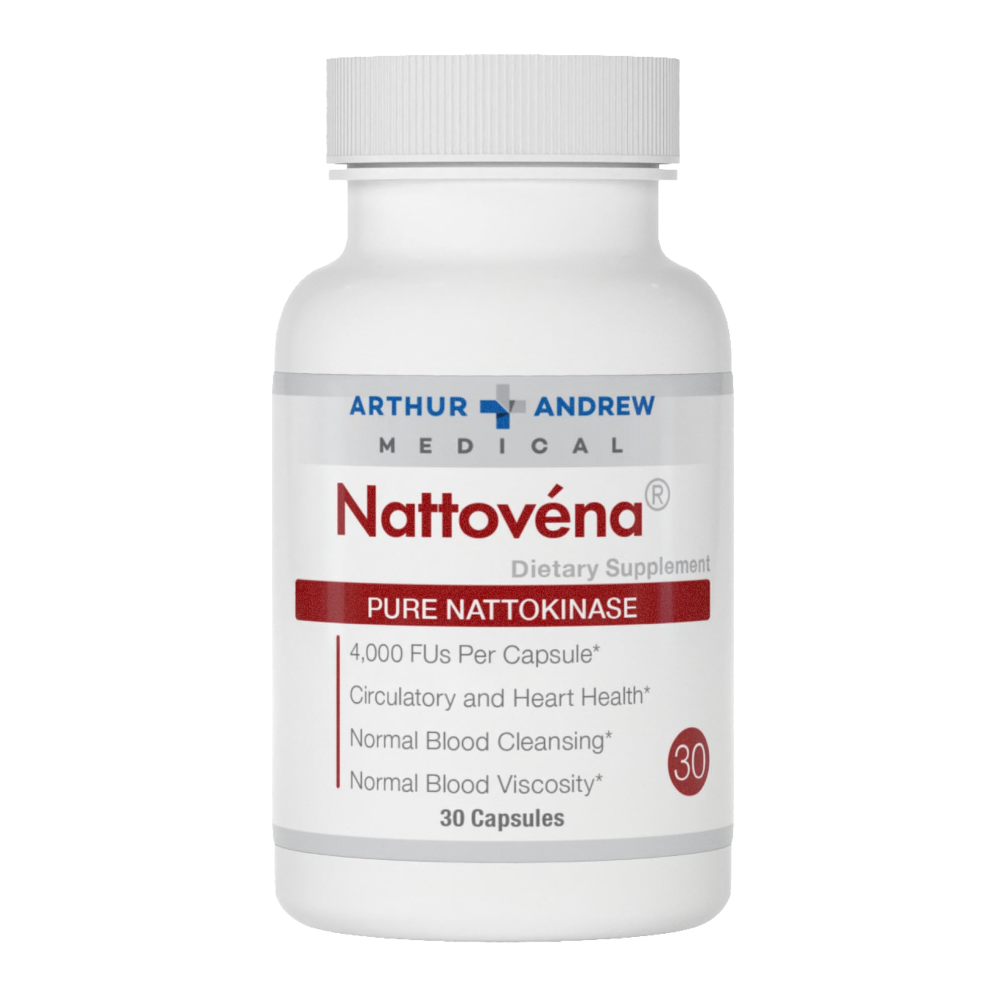 Arthur Andrew Medical Nattovena bottle front for circulatory support
