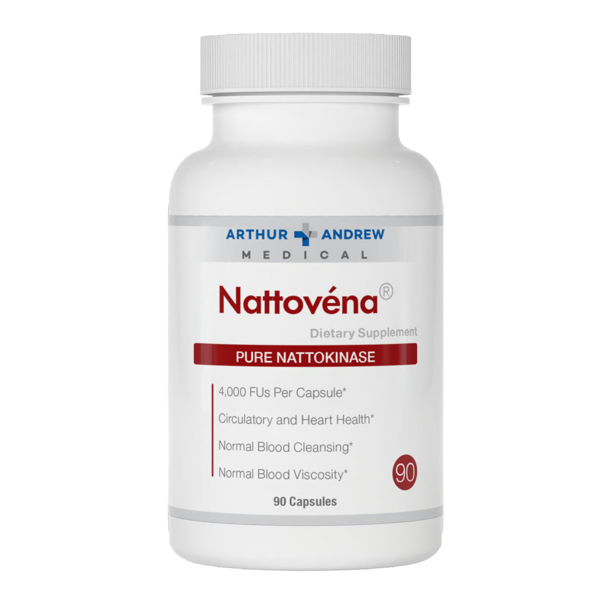Arthur Andrew Medical Nattovena capsule close-up highlighting high-potency nattokinase