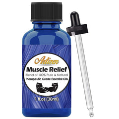 Artizen Deep Muscle Relief Blend bottle front view showing pure essential oils