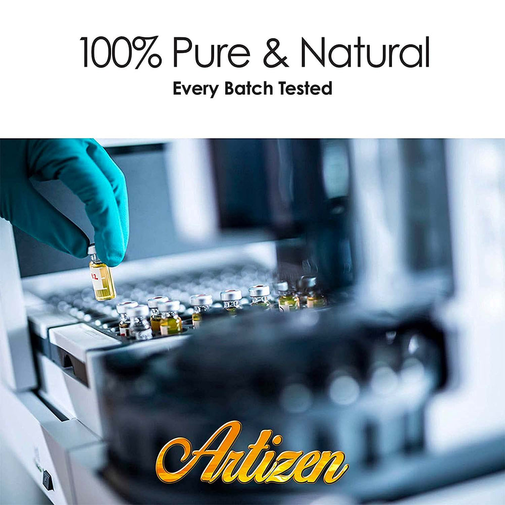 Diffuser-ready Artizen eucalyptus oil in a calm ambient setting