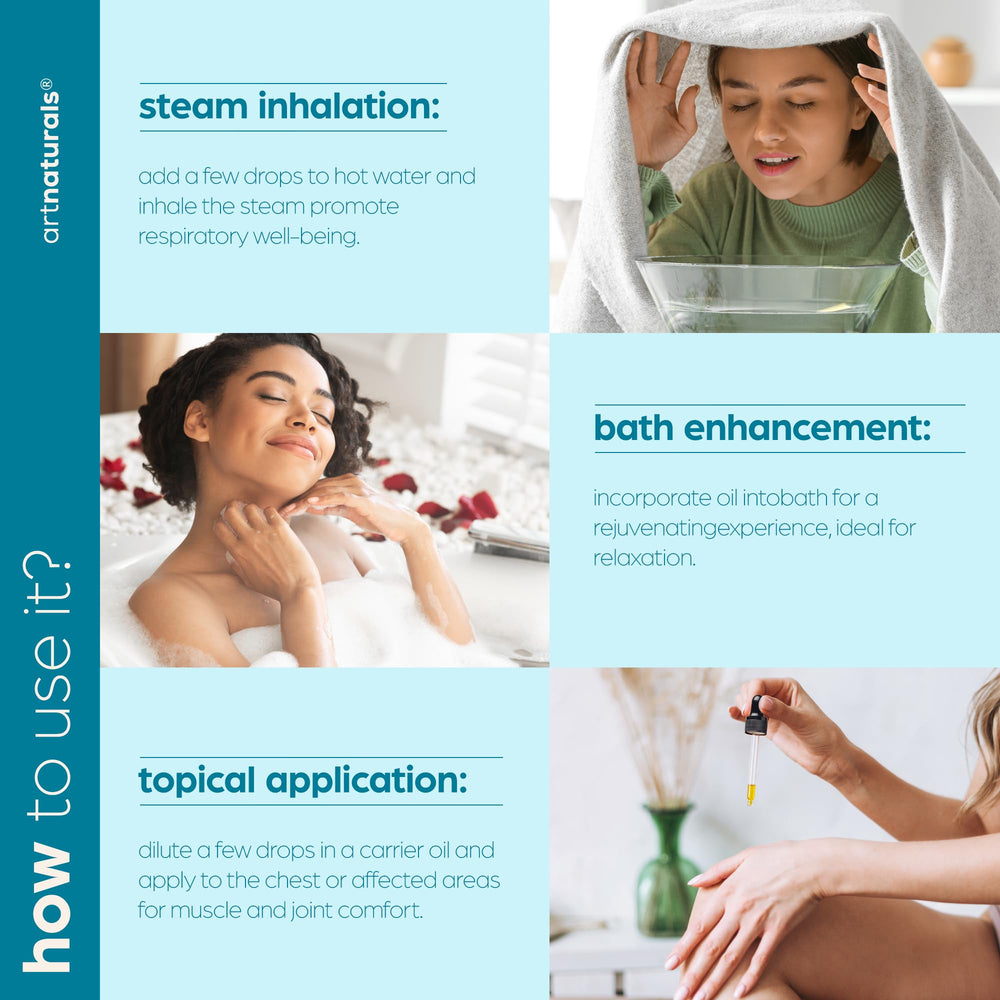 Massage-ready blend with ArtNaturals eucalyptus oil and carrier oil in a bottle