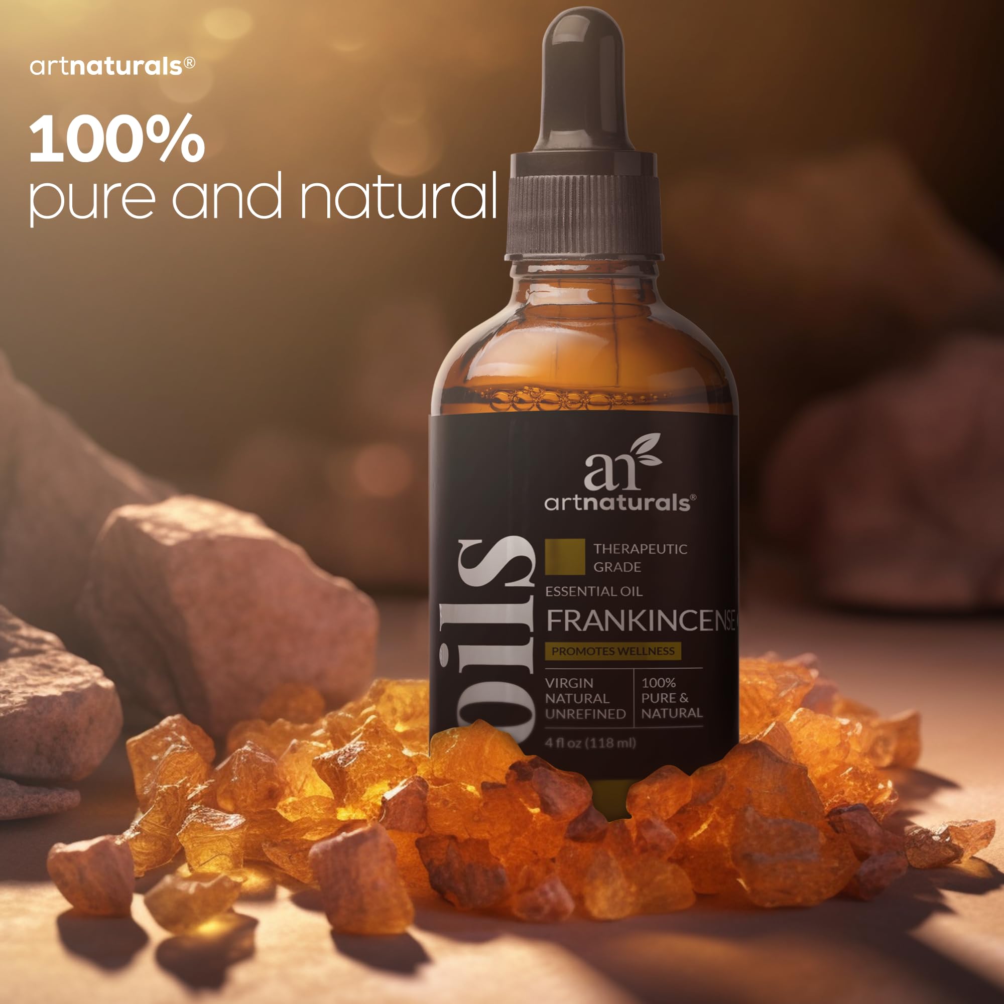 Artnaturals Frankincense essential oil GC/MS report highlights purity and quality.