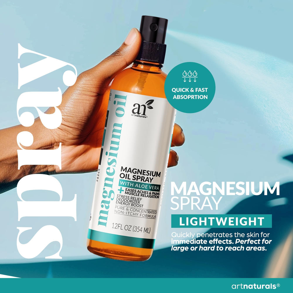 Calm sleep scene with ArtNaturals set promoting restful nights.