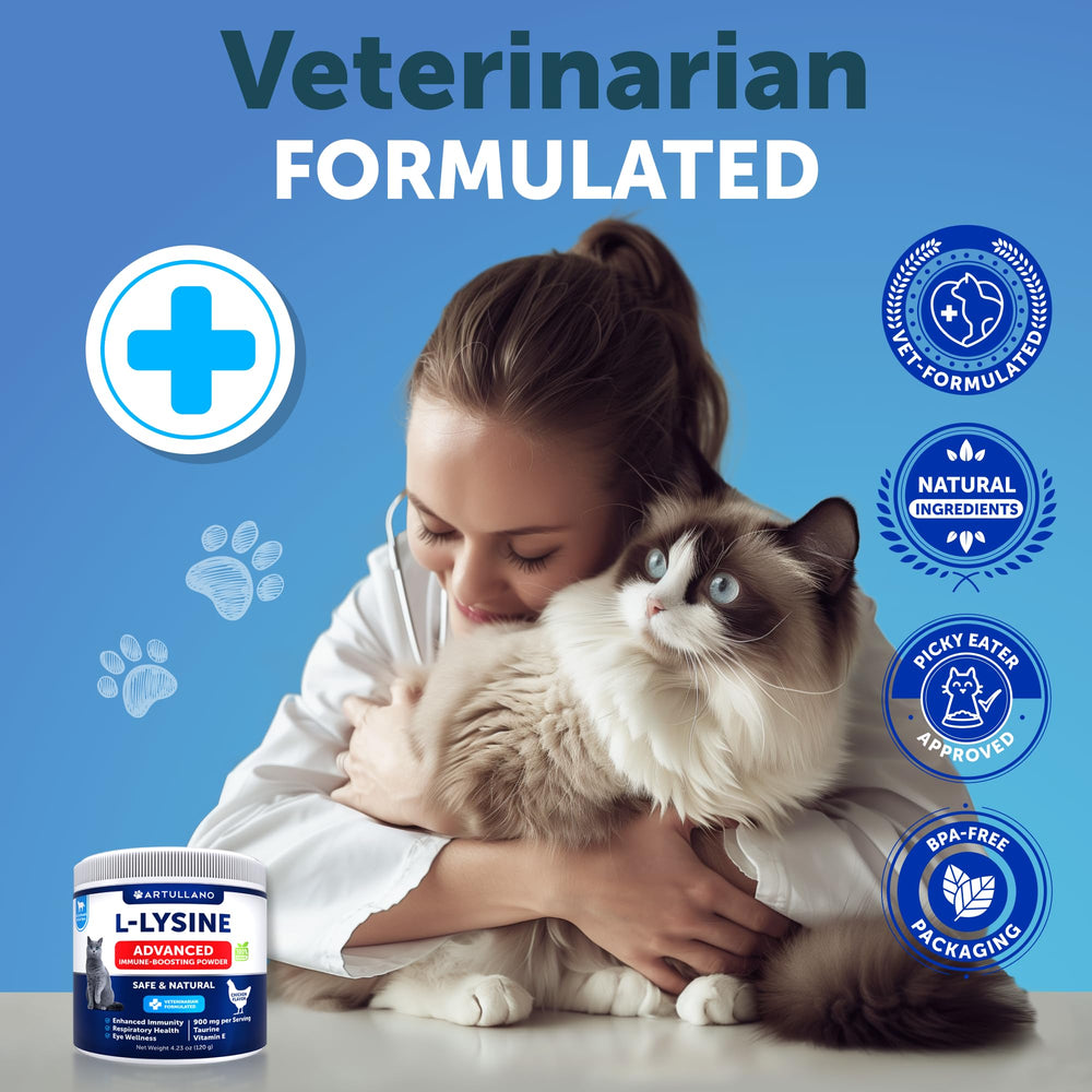 Serving size visual for Artullano L-Lysine powder for pets