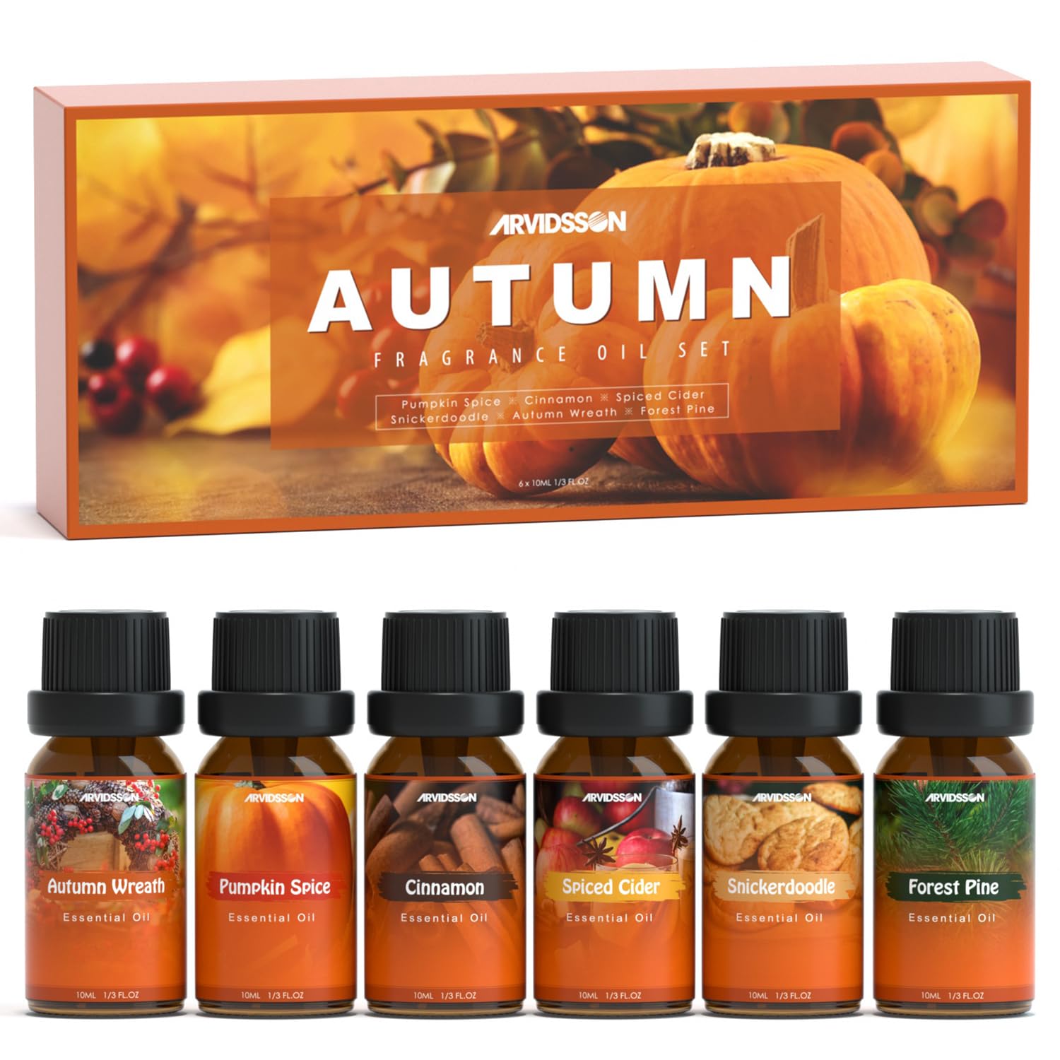 ARVIDSSON Autumn Wreath fragrance oil in diffuser setup for cozy autumn ambiance