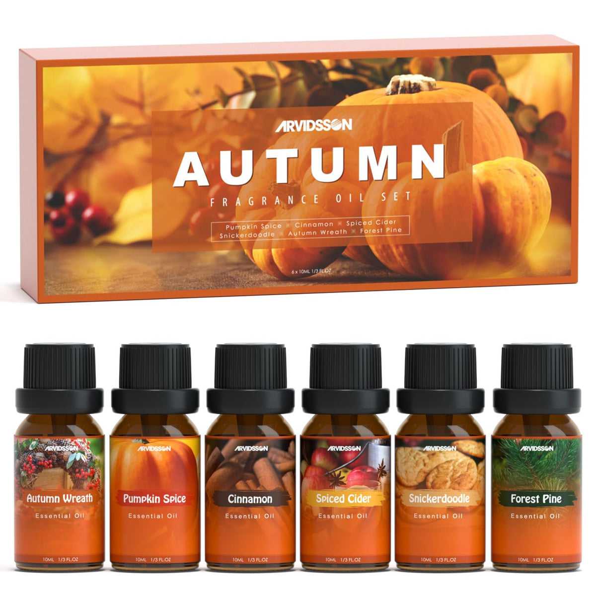 ARVIDSSON Autumn Wreath fragrance oil in diffuser setup for cozy autumn ambiance