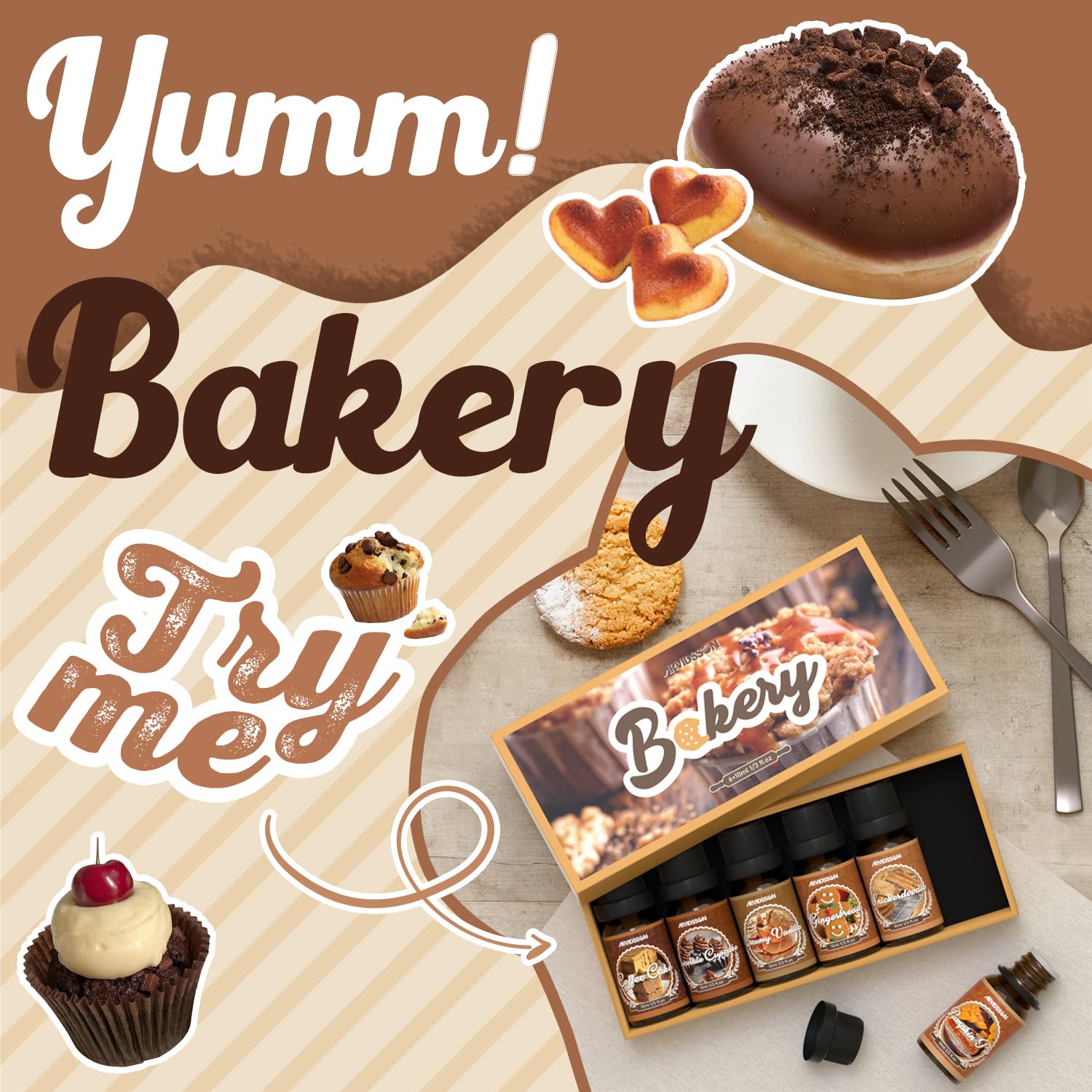 ARVIDSSON Bakery Chocolate Cupcake fragrance oil for rich dessert aroma in soaps or candles.