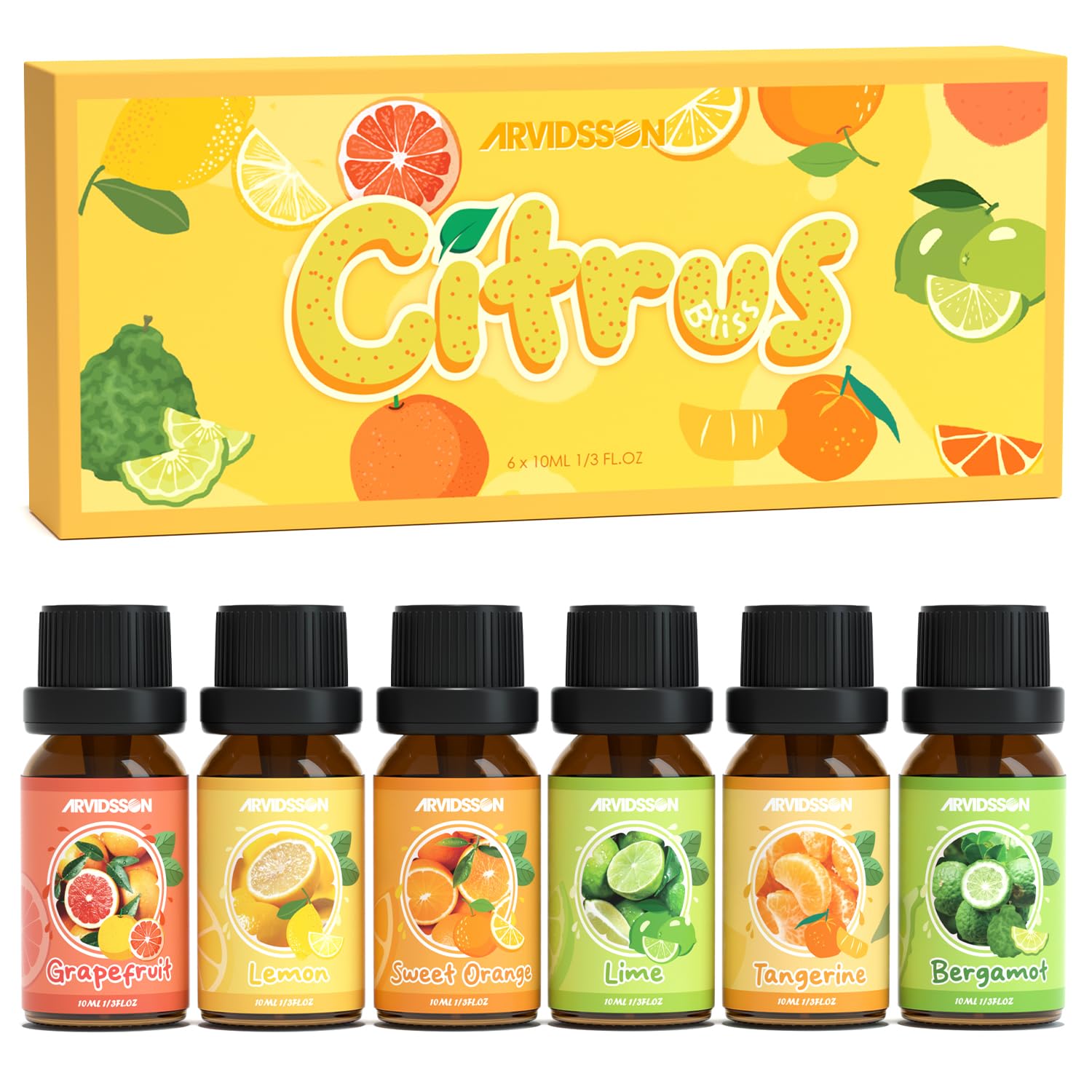 ARVIDSSON citrus set grapefruit: uplifting diffuser aroma for bright mood and fresh air