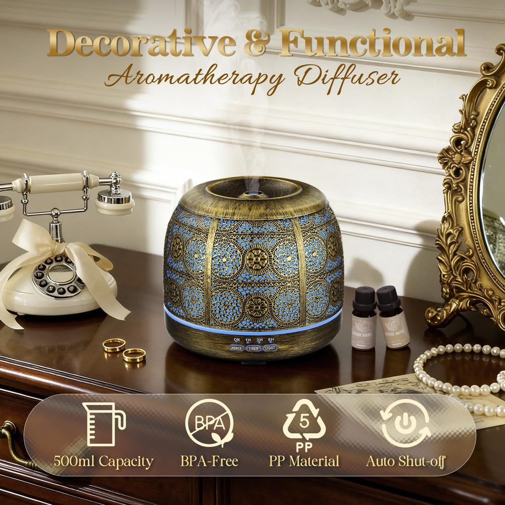 ARVIDSSON 500ml diffuser operates quietly, creating a spa-like atmosphere in office or bedroom