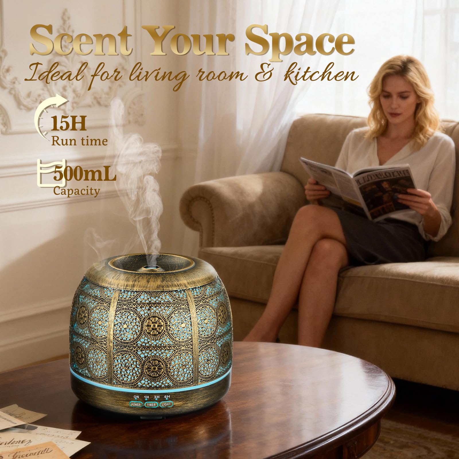 ARVIDSSON diffuser offers long run time and auto shut-off for peace of mind