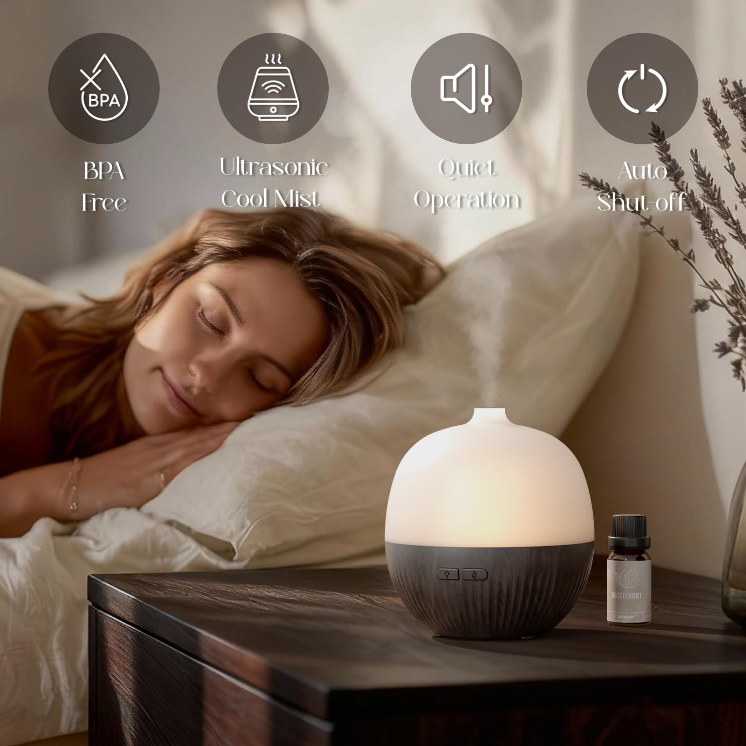 ARVIDSSON diffuser offering continuous and intermittent mist modes.