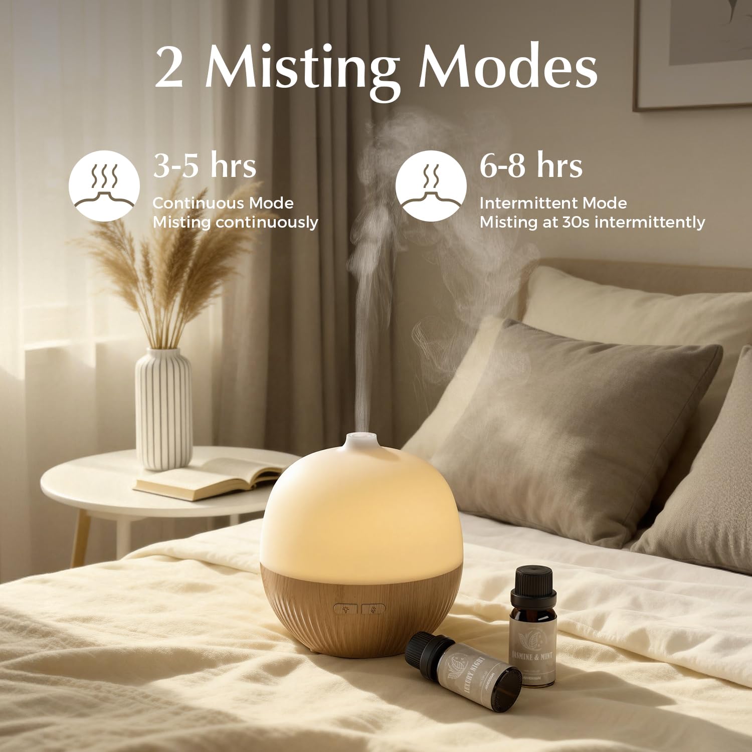 ARVIDSSON ultrasonic silent operation diffuser ideal for sleep and work.