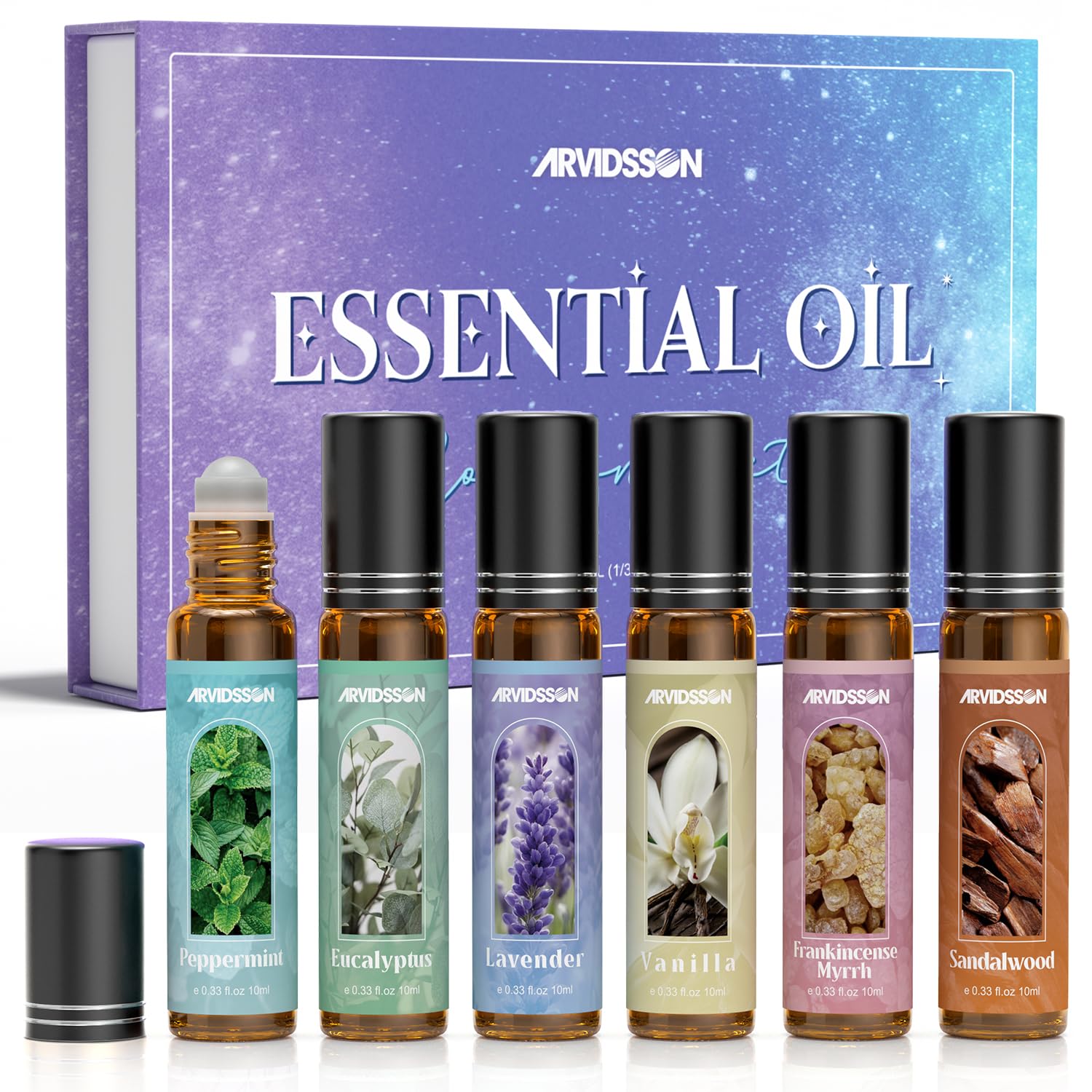 ARVIDSSON Lavender roll-on bottle for calming aroma on the go.