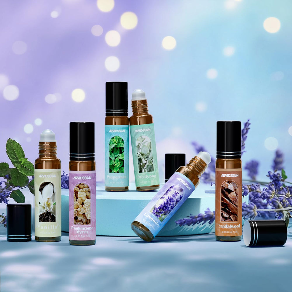 ARVIDSSON Peppermint roll-on bottle refreshing focus and clarity.