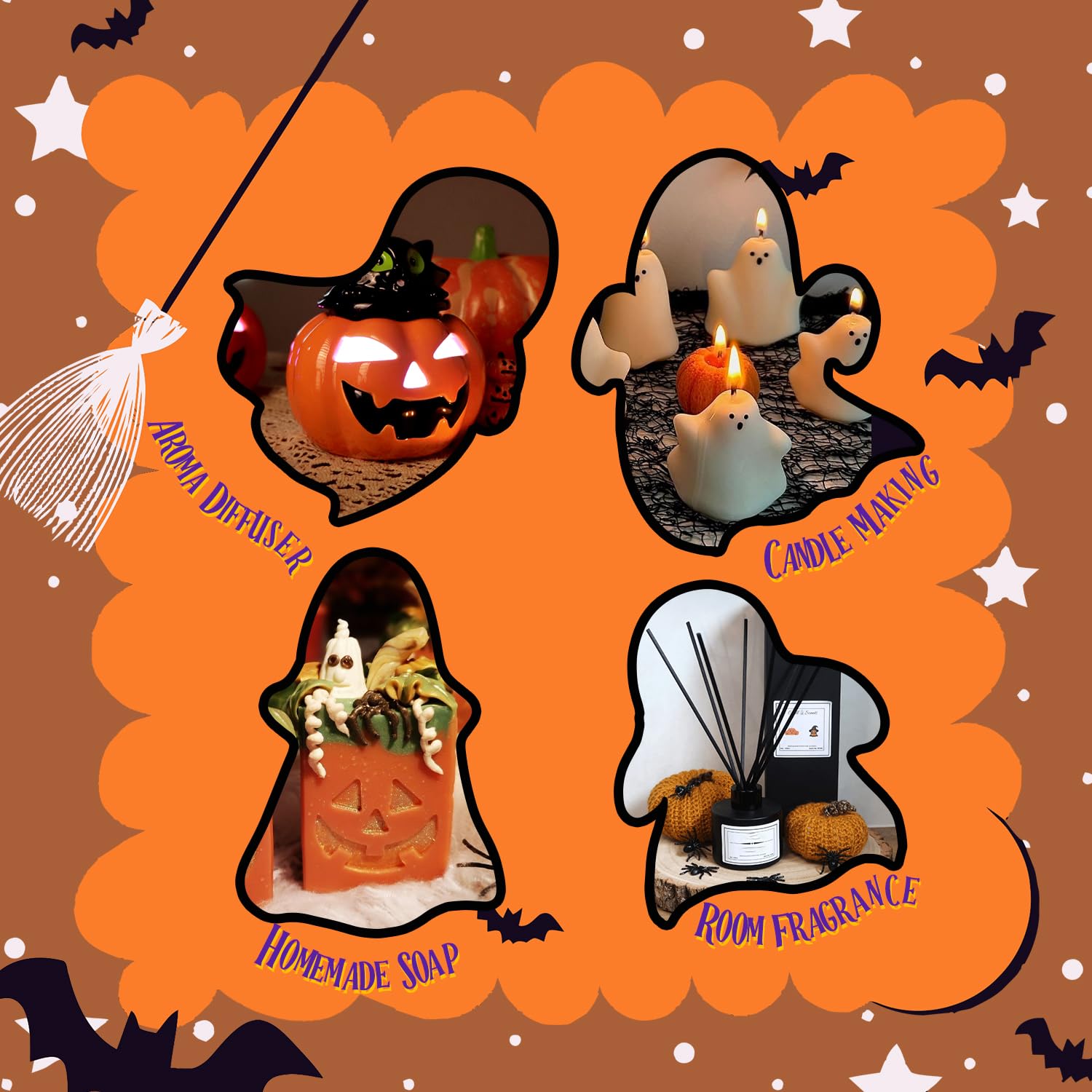 ARVIDSSON Halloween diffuser setup with fragrance oils for seasonal decor