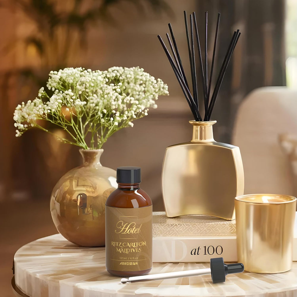 ARVIDSSON Hotel Diffuser Oil packaging highlights premium design.