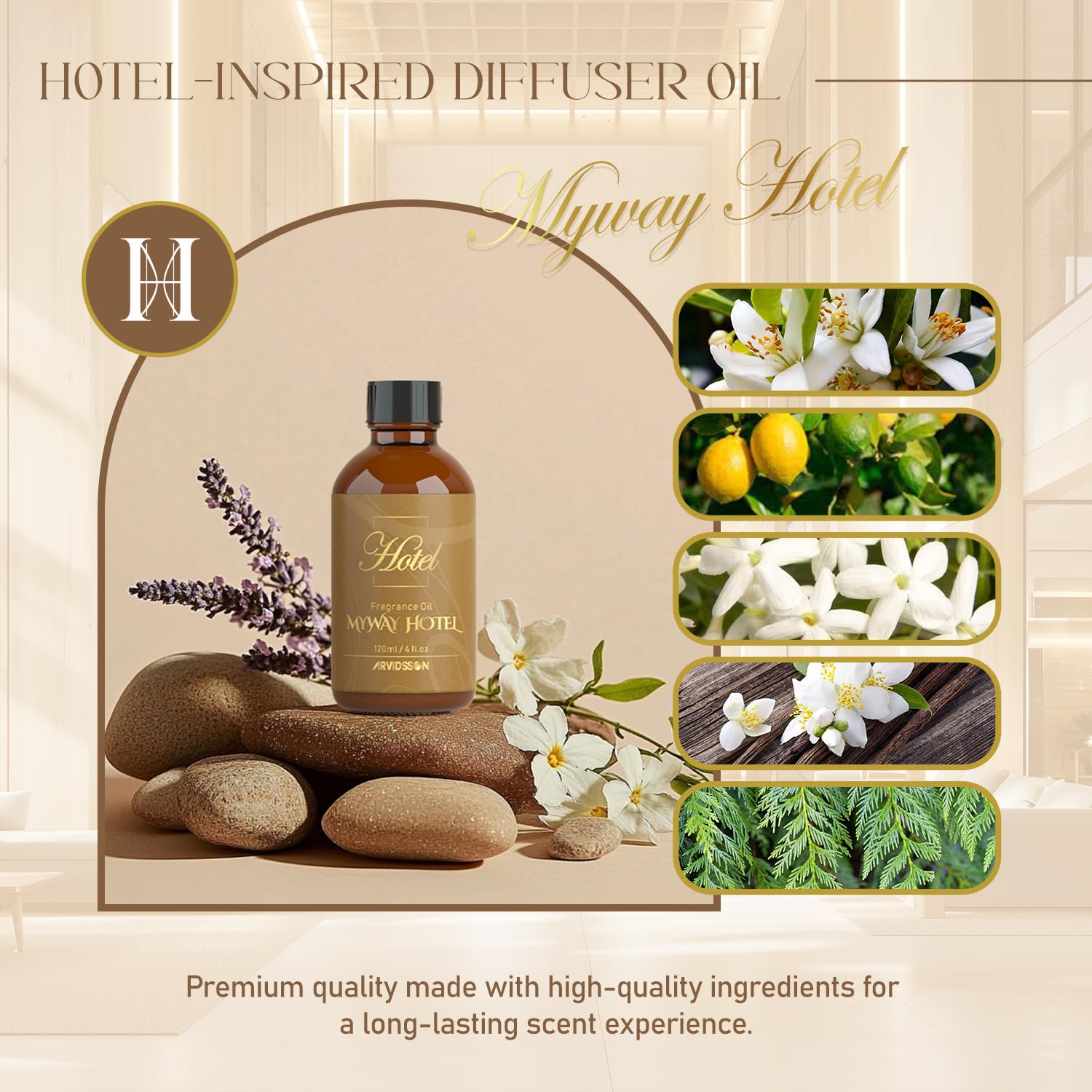 ARVIDSSON My Way fragrance scent highlights bold notes for refined rooms.