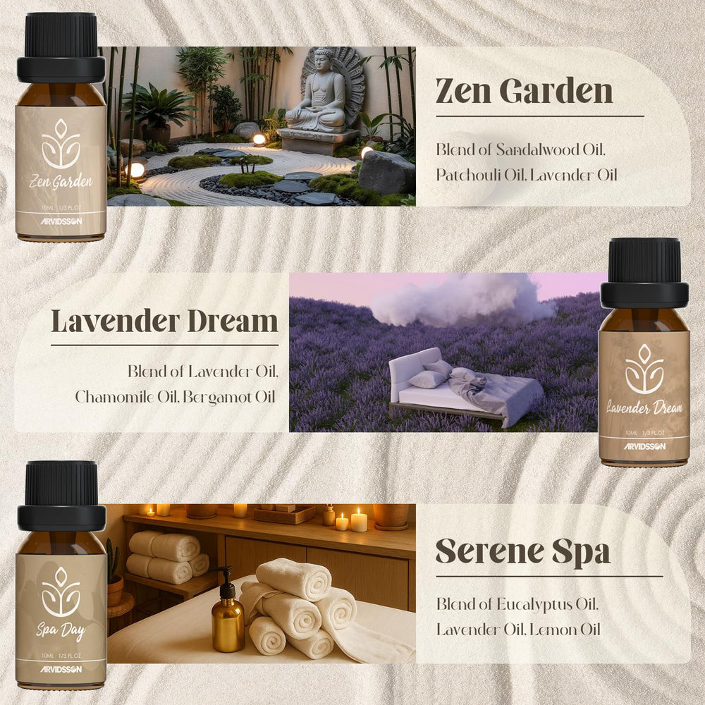ARVIDSSON Serene Spa oil bottle for a clean, relaxing atmosphere