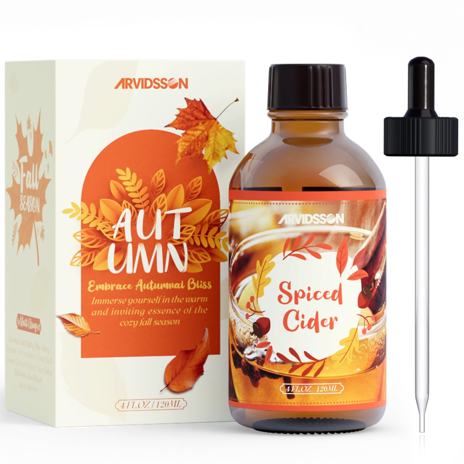 ARVIDSSON Spiced Cider bottle pour shows easy, precise usage with the dropper