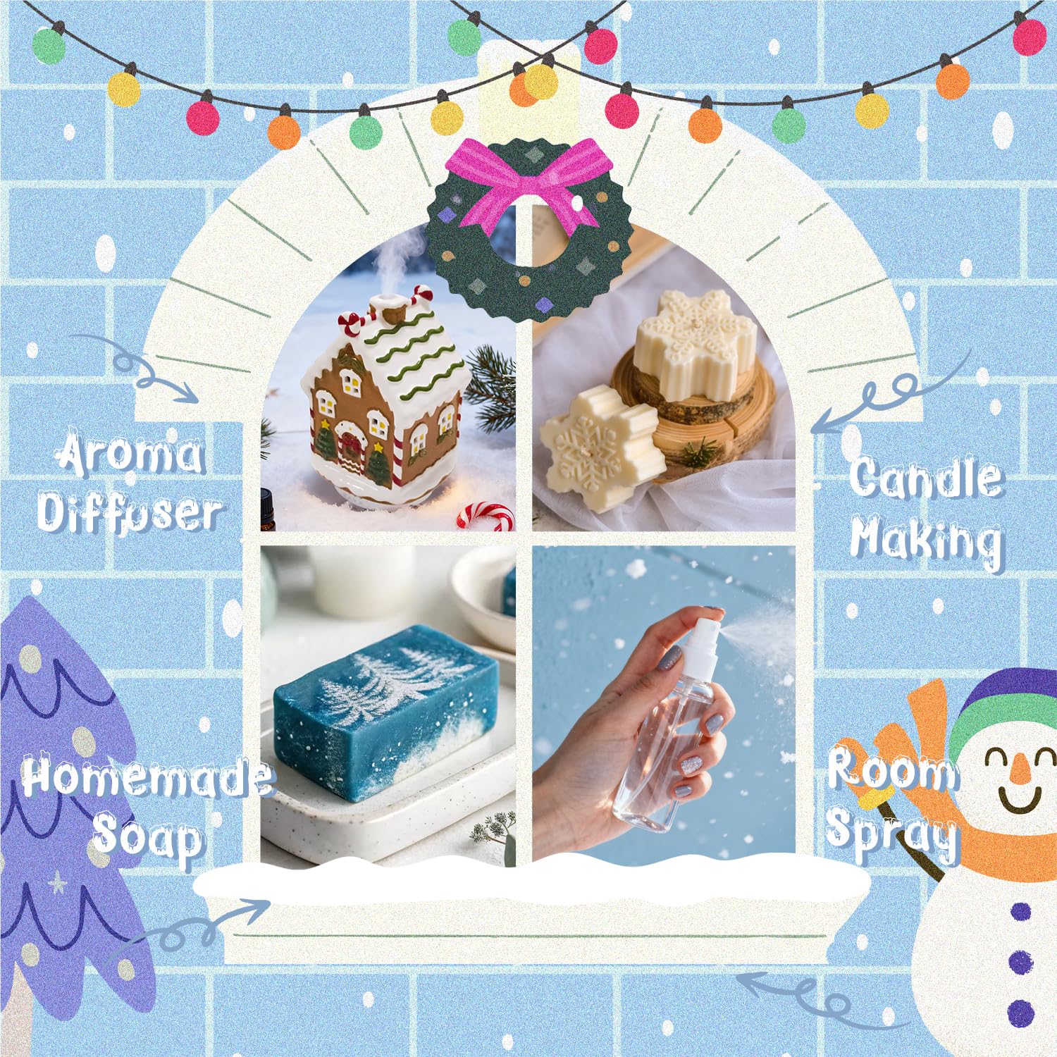 ARVIDSSON Winter Essential Oils Set Winter Mint freshens rooms and invigorates diffusers.
