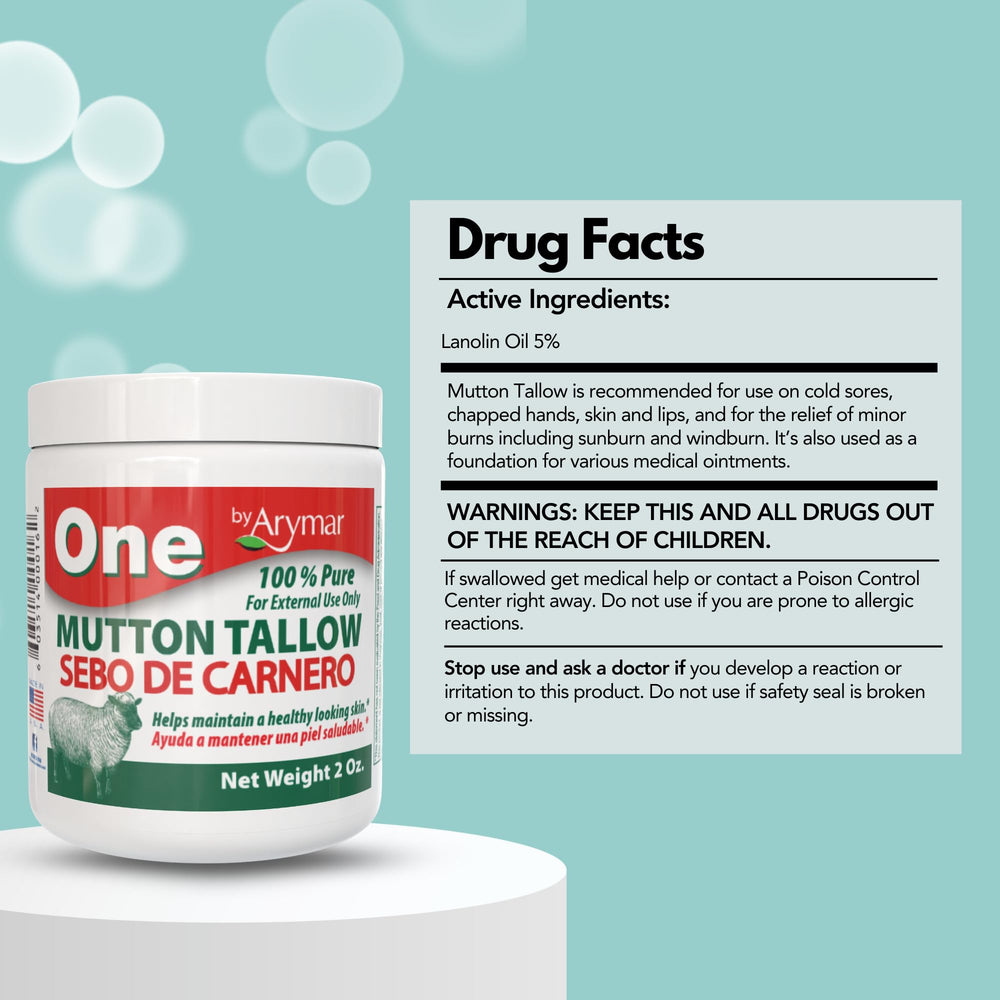 Arymar Mutton Tallow Balm applied to lips for deep moisture.