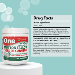 Arymar Mutton Tallow Balm applied to lips for deep moisture.